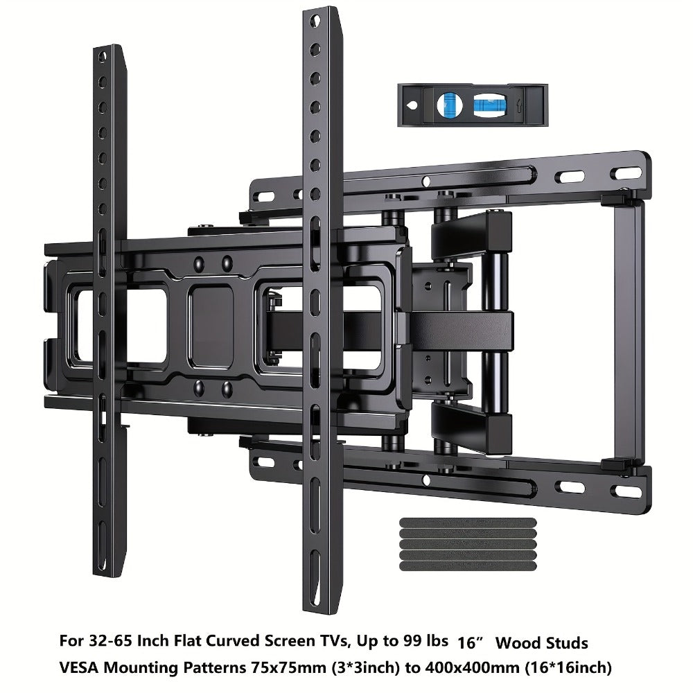 Full Motion TV Wall Mount 40-86 Inch – Holds 132 lbs, Pre-Assembled, Tool-Free Tilt Swivel Extend, VESA 600x400mm, Fits 12/16/18/24" Wood Studs