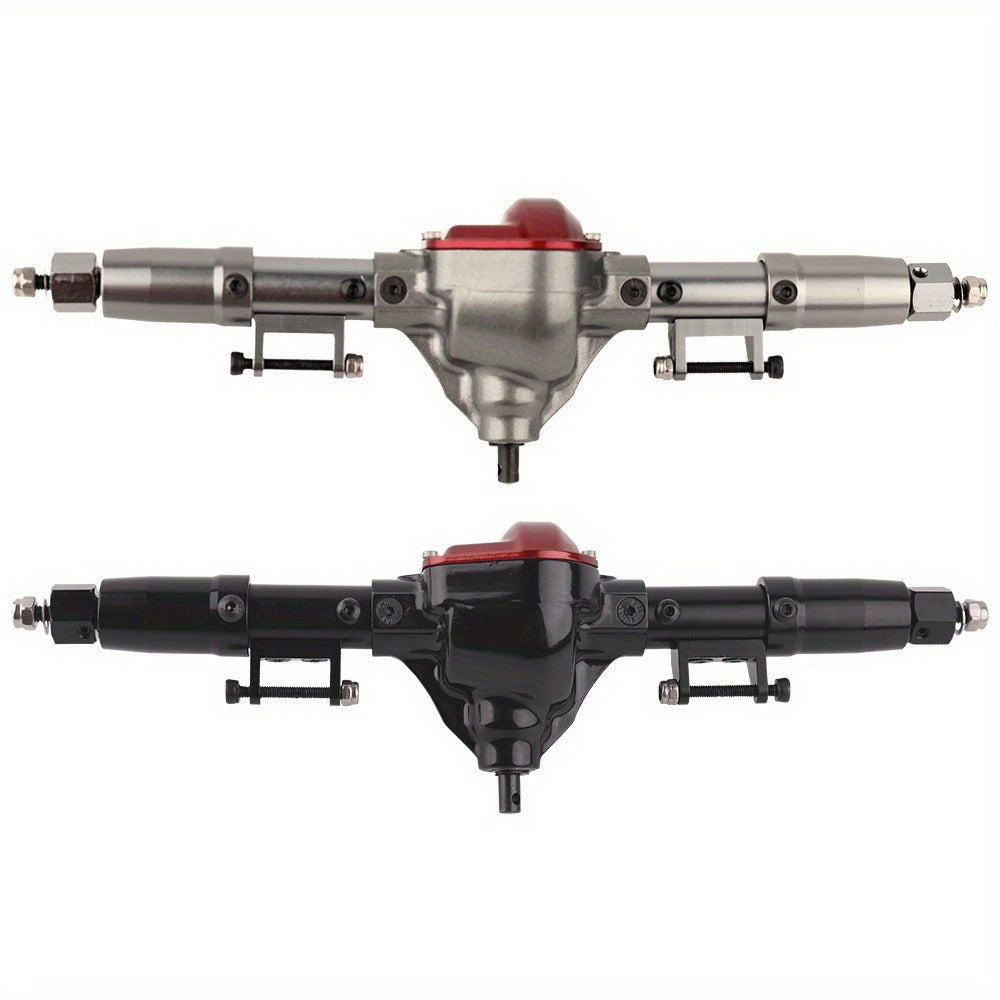 Metal Axle Upgrade Kit for 1/10 RC Crawlers, CNC Aluminum Front and Rear Straight Axles, SCX10 90046 90047