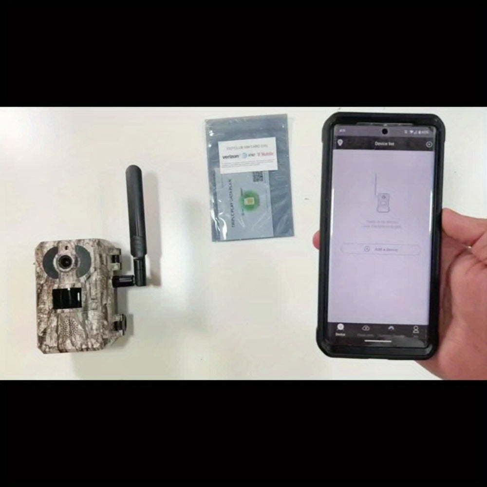4G LTE Cellular Trail Camera Solar Powered with Night Vision & HD Live View – Built-in SIM Card, 0.2s Trigger Speed, IP65 Waterproof, No WiFi Needed, Hunting & Wildlife Camera