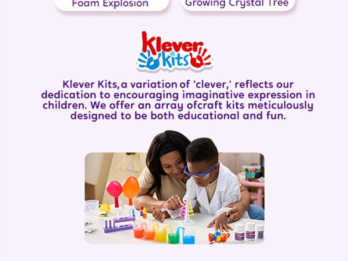 STEM Science Kit for Kids 50+ Experiments — Crystal Tree Growing Kit, Lava Lamp, Volcano Chemistry Set, Educational Science Toy Gift for Boys Girls Ages 6-12, Birthday Christmas Homeschool