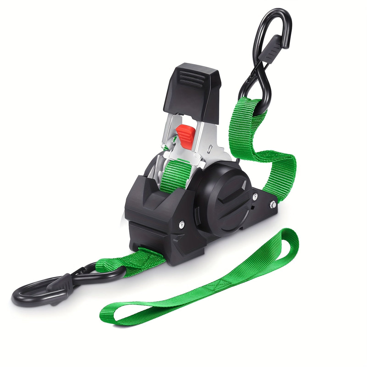Retractable Ratchet Straps with Extension Strap – Heavy Duty Auto Self-Retracting Tie Down Cargo Straps for Truck Trailer Motorcycle Moving & Appliances