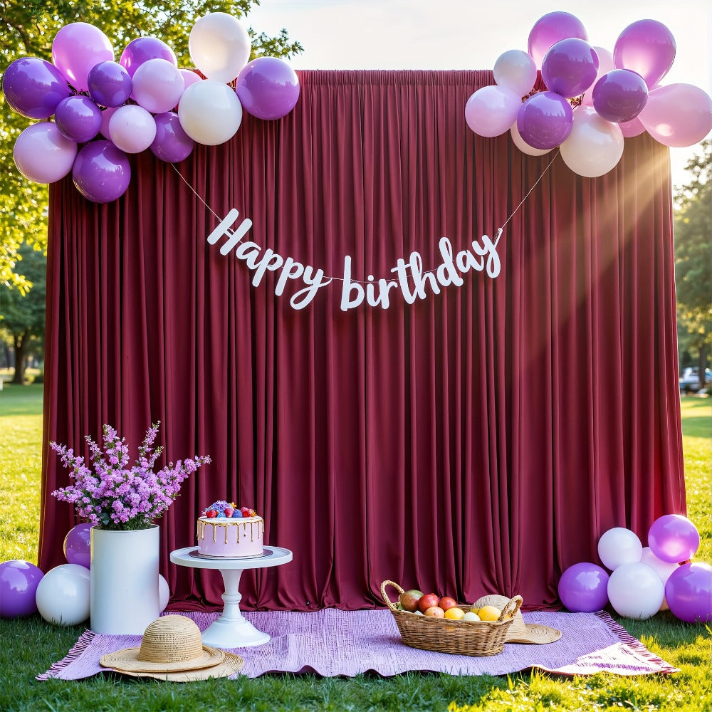 2-Pack 10x10ft Spandex Photography Backdrop Curtains - Wrinkle-Resistant Polyester Background Cloth with Pole Pockets for Weddings, Birthdays, Banquets & Photo Studio Events