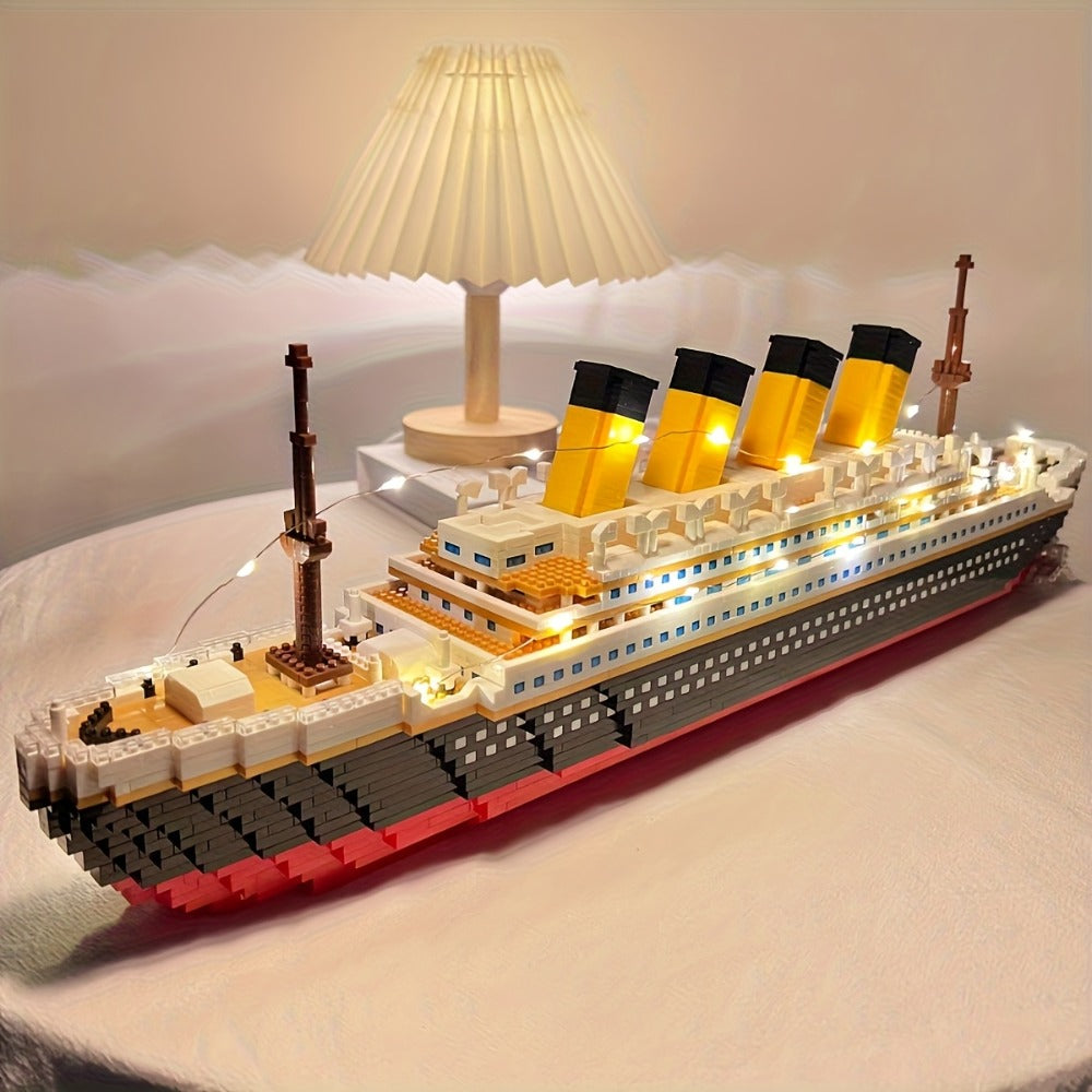3000+ Piece Large-Scale Cruise Ship Building Block Display Model