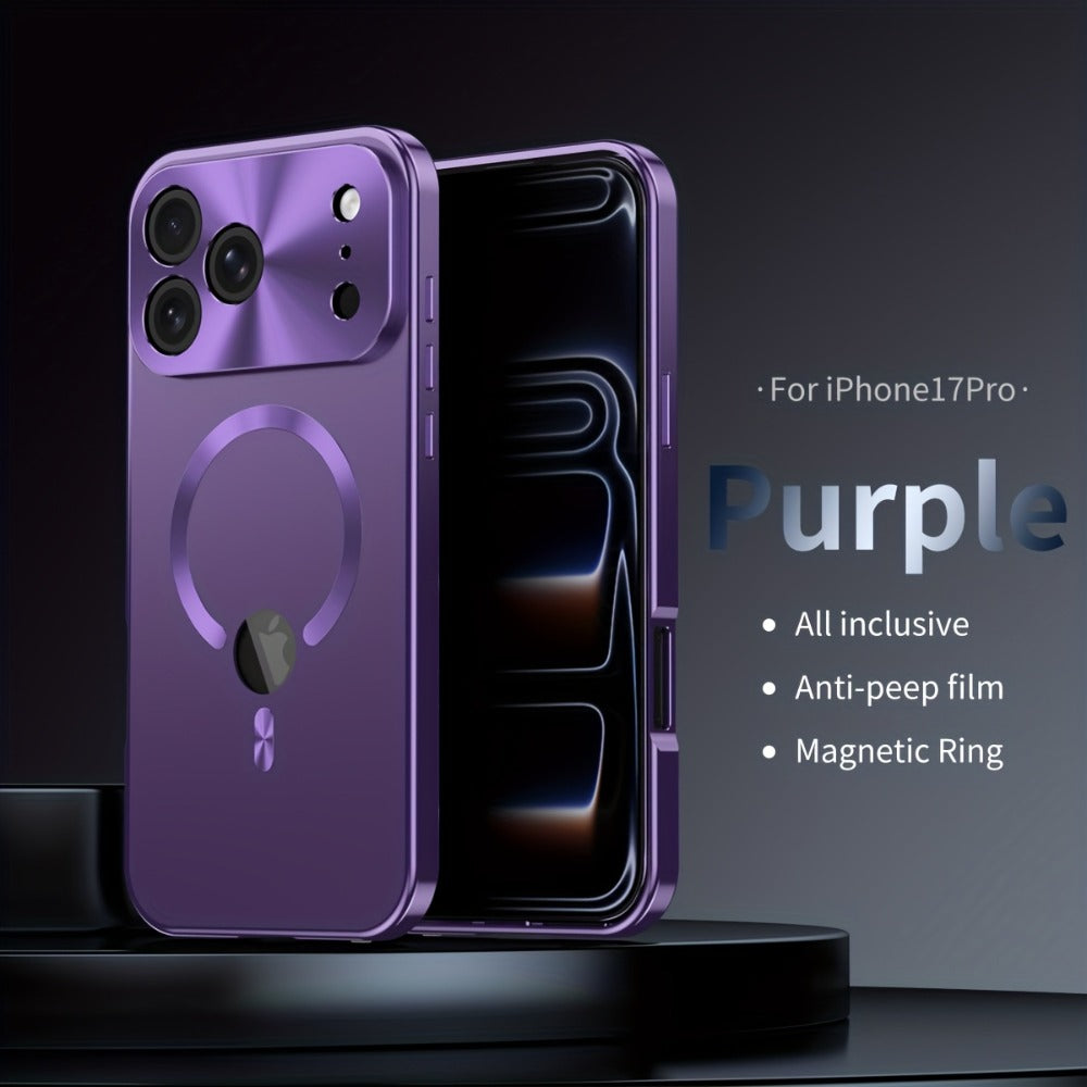 iPhone Anti-Spy Magnetic 2-in-1 Phone Case with All-Round Lens Protection – Complete Drop Protection Cover for iPhone 12 13 14 15 16 Pro Max Plus | Privacy Shield Slim Fit Design