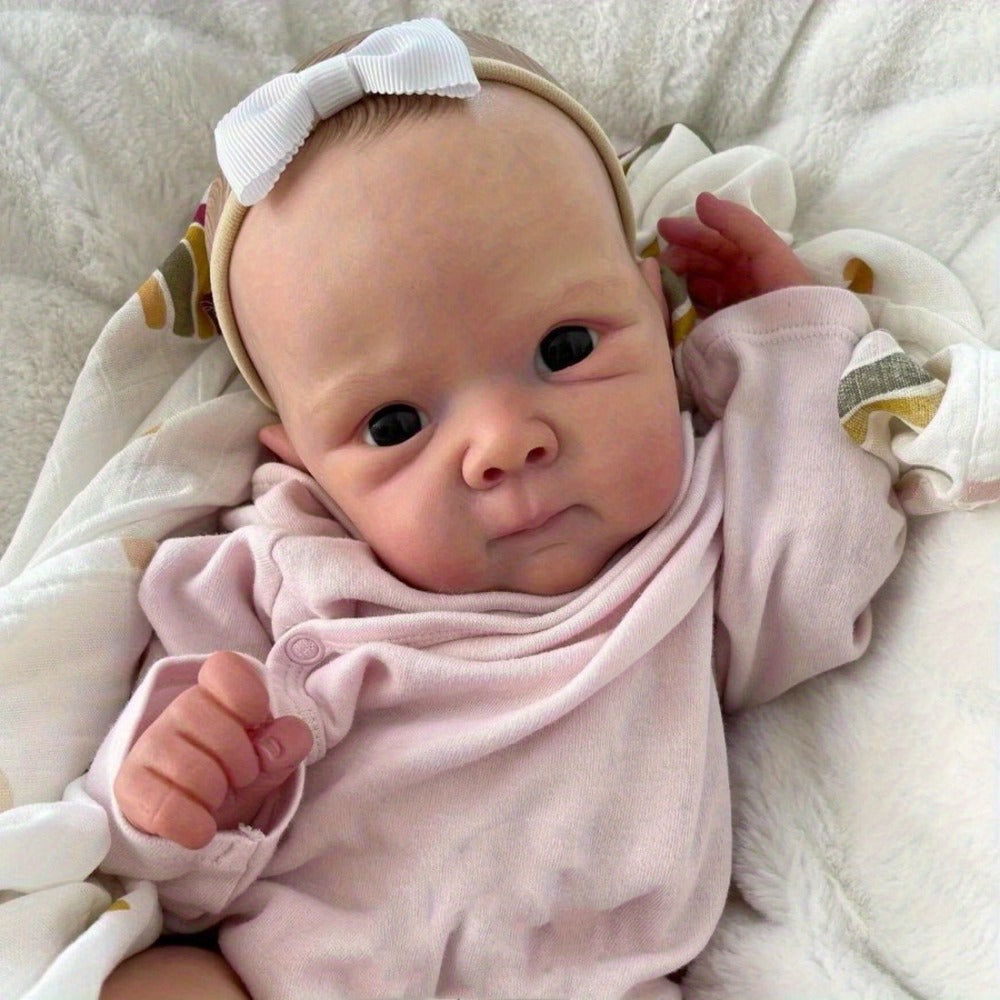 18-Inch Full Vinyl Reborn Baby Doll with Painted Skin and Open Eyes