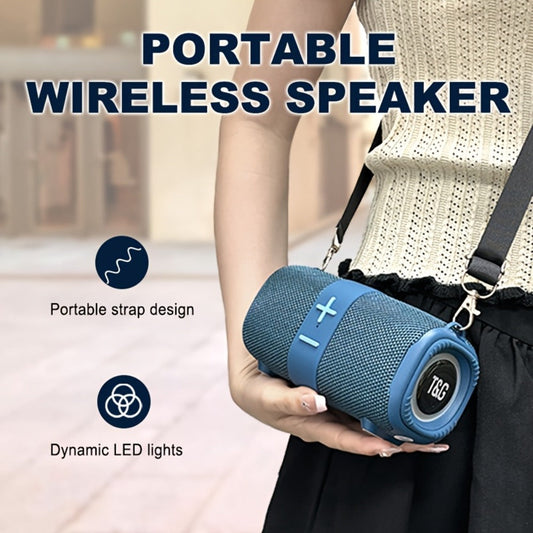 TG667 Compact Portable Outdoor Bluetooth Speaker USB TF FM Radio Type-C Charging Wireless Music Player for Phone Tablet Camping Travel Party