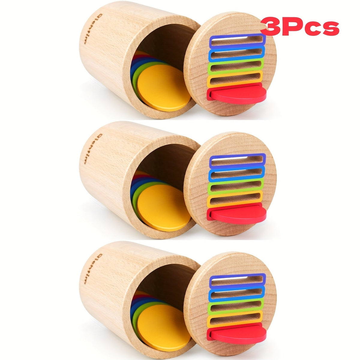 Wooden Color Sorting Coin Box Toy for Toddlers 1+ – Montessori Educational Sensory Learning Toy with 10 Colorful Blocks & Storage Bag, Fine Motor & Hand-Eye Coordination Toy, Christmas Gift for Boys & Girls
