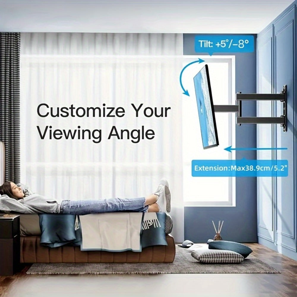 Full Motion TV Wall Mount 22-55 Inch – Heavy Duty Swivel Tilt Articulating Arm, Holds 88 lbs, VESA 75x75 to 400x400, Fits LED LCD OLED Flat Curved Screens, Cable Management, Easy Install