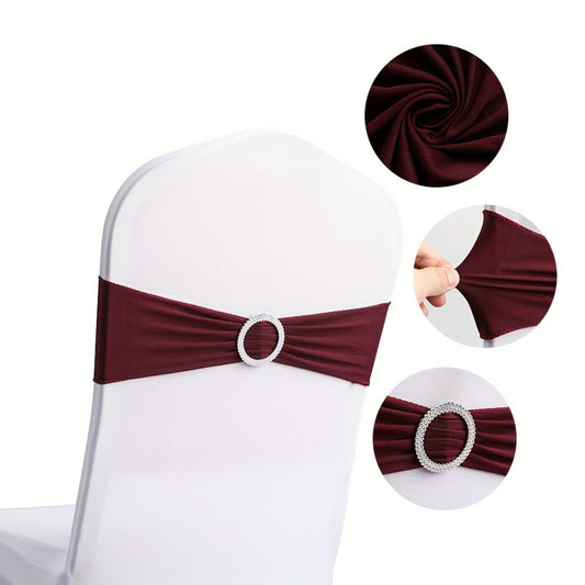 Chair Sashes with Stretch Spandex and Buckles for Weddings, Pack of 100