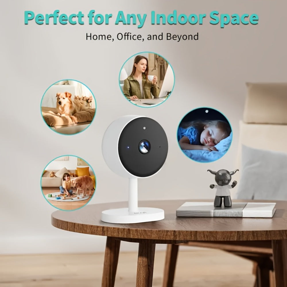 2K 3MP Card-Style WiFi Security Camera Indoor 5G & 2.4G Dual Band Night Vision Motion Detection Two-Way Audio Alexa Google Home Compatible Cloud & SD Card Storage CW1303
