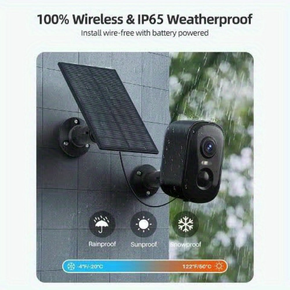 Solar WiFi Security Camera Indoor Outdoor – Dual Band 5G & 2.4GHz, Wire-Free Home Surveillance, Pet & Baby Monitor, Smartphone App Control, Rechargeable Solar Powered by Wesecuu