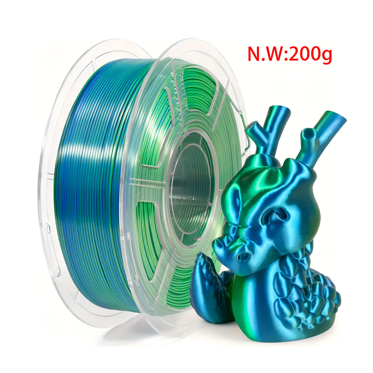 Multicolor PLA Filament 1.75mm 200g High Speed Printing – Strong Toughness High Precision Neat Winding Gradient 3D Printer Filament | KELEIDI Multicolor PLA Spool for FDM 3D Printers Hobbyists