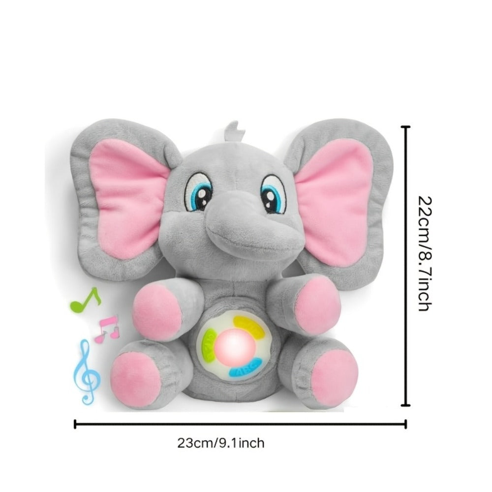 Plush Musical Elephant Baby Toy with Music & Lights – Soft Stuffed Animal Sensory Toy for Infants 6+ Months, Cuddly Light Up Elephant Comfort Toy, Christmas & Birthday Gift for Baby Boys & Girls