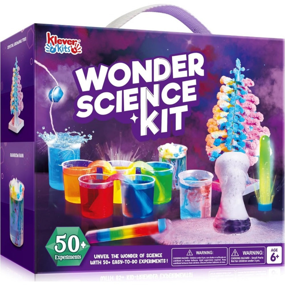 STEM Science Kit for Kids 50+ Experiments — Crystal Tree Growing Kit, Lava Lamp, Volcano Chemistry Set, Educational Science Toy Gift for Boys Girls Ages 6-12, Birthday Christmas Homeschool
