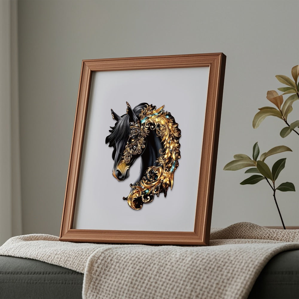 Horse-Shaped Jigsaw Puzzle in Mixed Colors, Three Size Options
