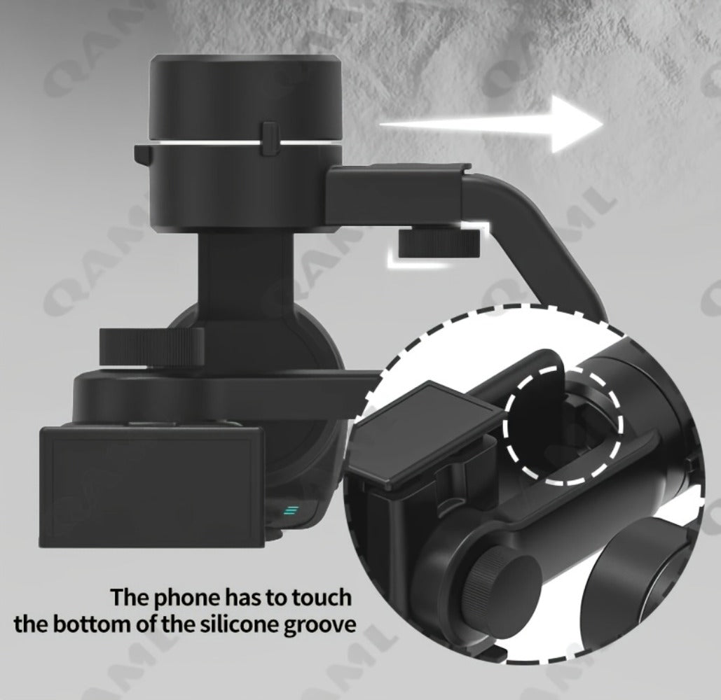 Handheld 3-Axis Smartphone Gimbal Stabilizer with Wireless Bluetooth No App Required Anti-Shake Video Recording – Includes Stand & Mount Compatible with iPhone Android Vlog Travel Live Streaming
