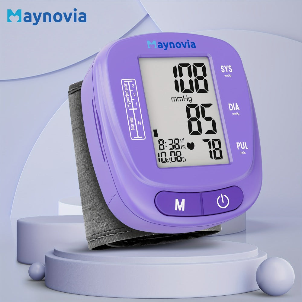 Blood Pressure Monitor Wrist Cuff with Oximeter Fingertip – Digital BP Machine Home Use, 120 Memory, Portable Case & Battery Included, Fully Automatic Hypertension Tracker