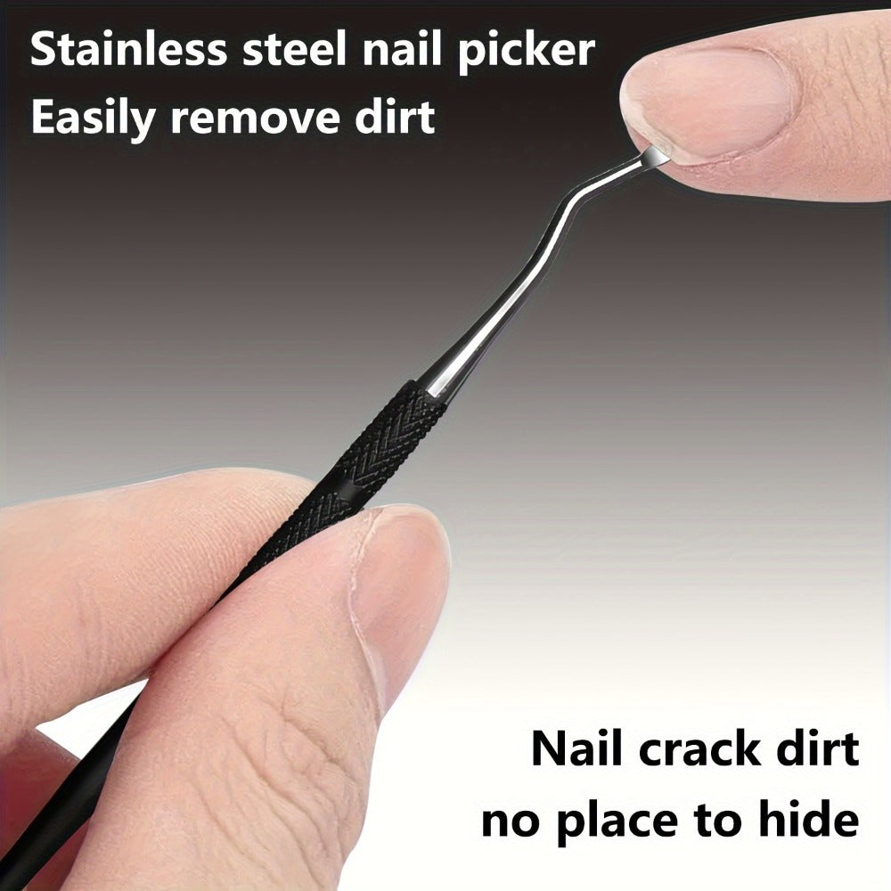 Concave Blade Wide Jaw Nail Clippers for Thick Toenails 5pcs Set Heavy Duty Stainless Steel Ingrown Toenail Trimmer Professional Pedicure Tool for Seniors Men Elderly