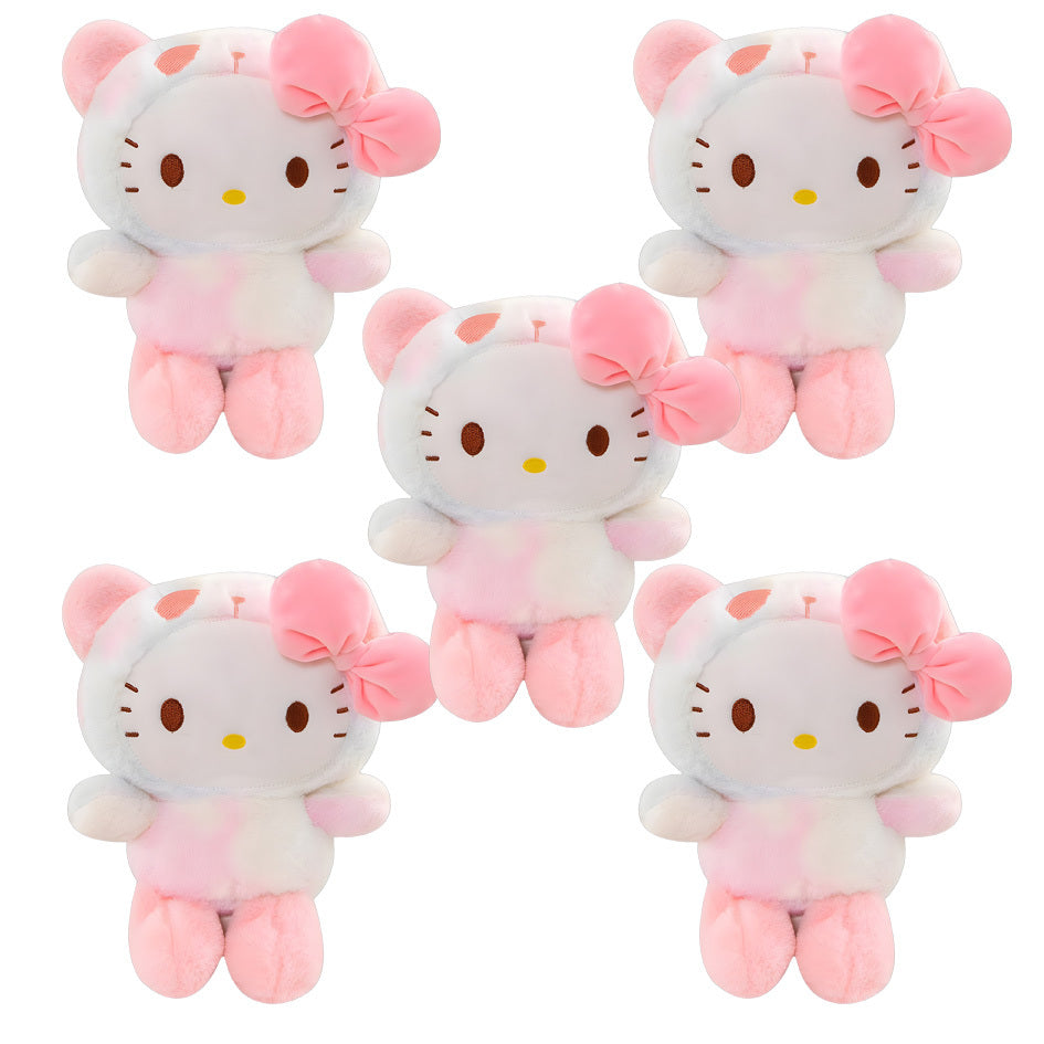 Tie-Dye Character Plush Toy with Four Selectable Styles for Display