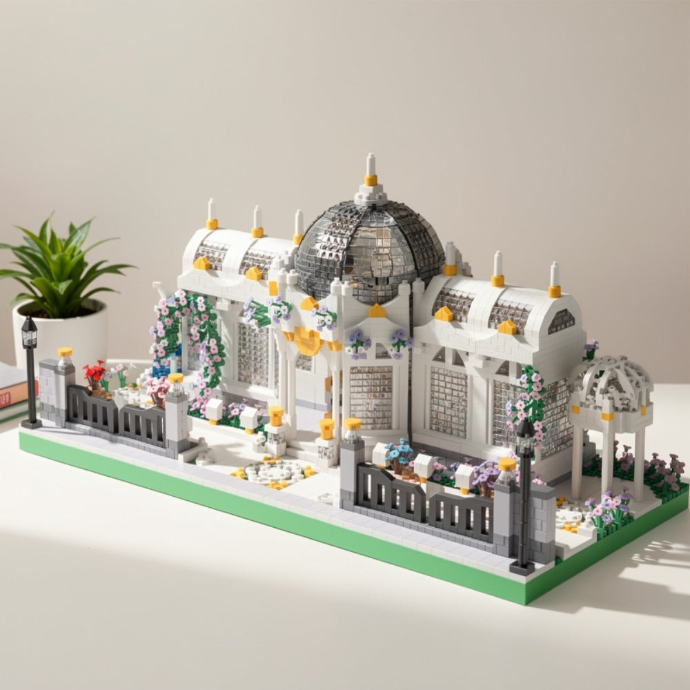 6700-Piece Garden Plaza Micro-Landscape Building Block Display Model