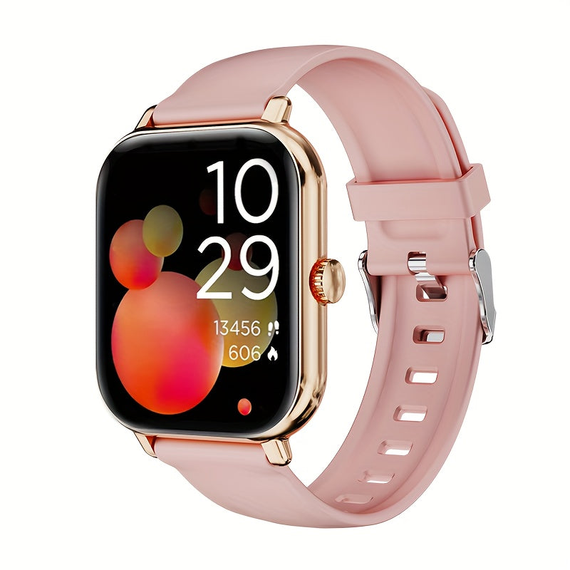 Smart Bracelet Smartwatch 1.83" Full Touch – Wireless Calling, Message Notifications, Fitness & Multi-Sport Tracker, Heart Rate Monitor – Unisex Android & iPhone Watch Jet Black Pink Silver