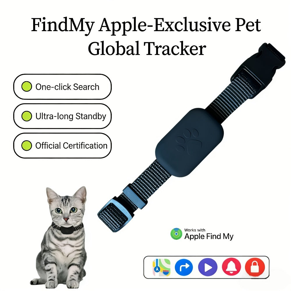 Pet GPS Tracking Collar Dual-System Smart Positioning – Anti-Lost Adjustable Collar Tracker for Cats Dogs & Puppies, Real-Time Location, Lightweight & Durable Design