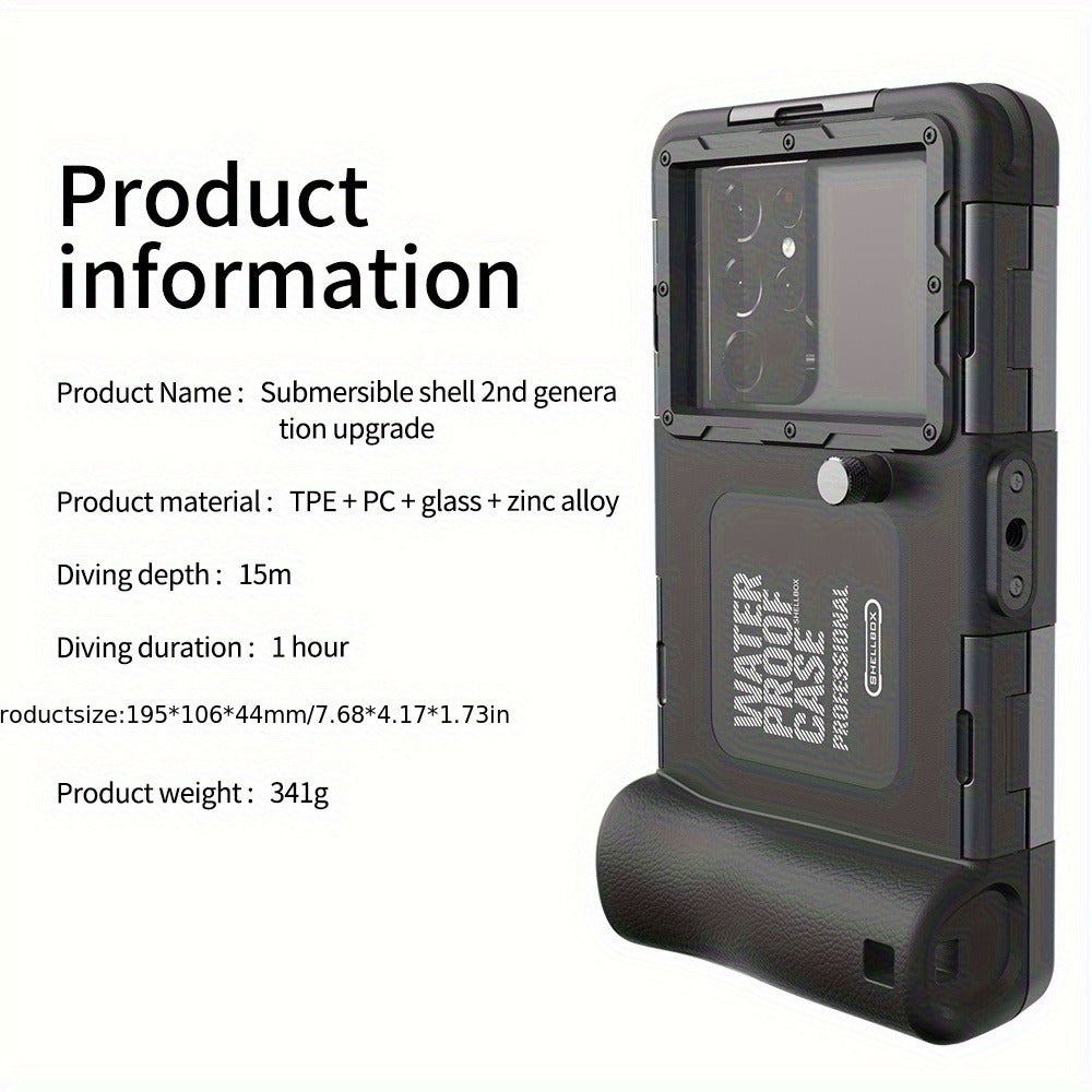 Scuba Diving Phone Case 33ft IP68 Waterproof for iPhone 16 15 14 13 12 11 Pro Max XR XS Samsung S24 S23 S22 – Underwater Photo Video Snorkeling Universal Dive Cover
