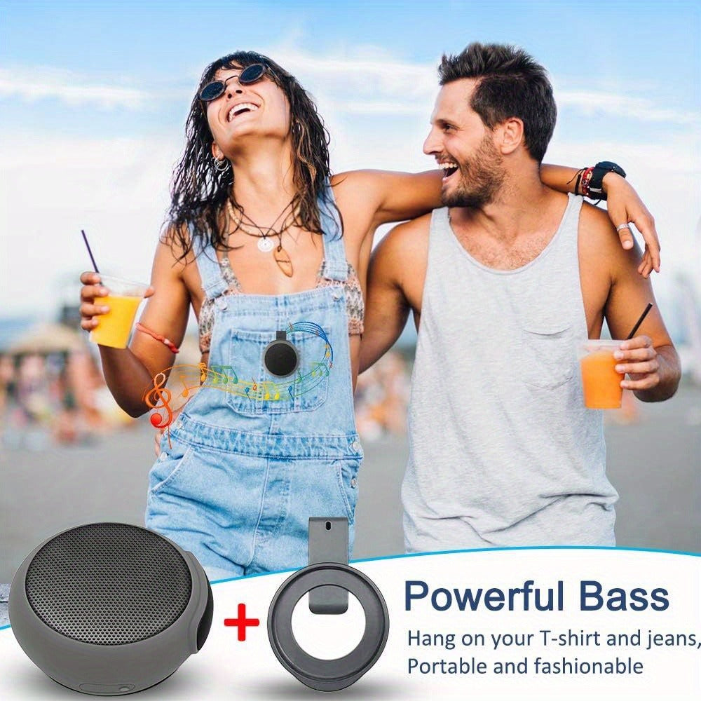 Clip-On Wearable Bluetooth Speaker with TWS Dual Pairing, Ancwear Portable Outdoor Speaker for Cycling Hiking Running Motorcycling, Stereo Surround Sound, Multiple Colors
