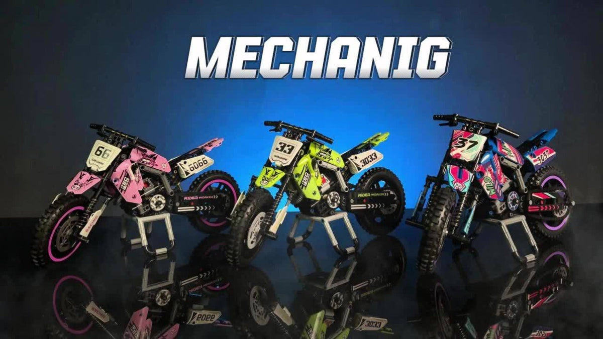 Motorcycle Building Block Set RB0084, 476 Pcs Collectible Motorbike Display Model Kit