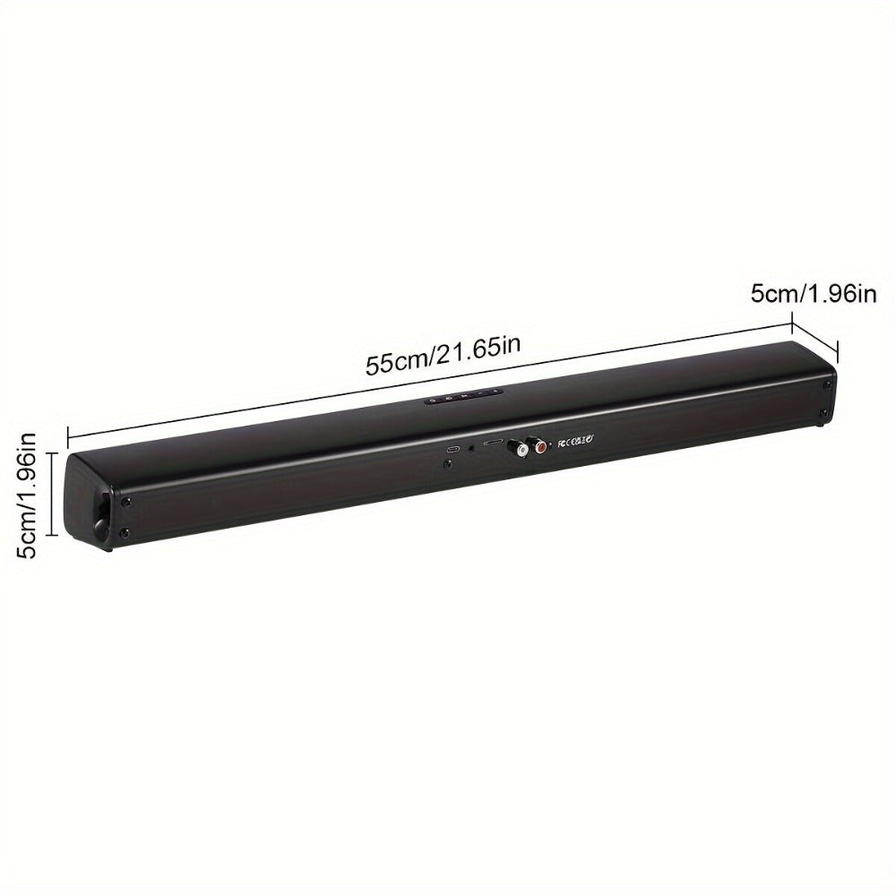 5.1 Surround Sound Soundbar for Smart TV – 21.7" Wireless Bluetooth 5.0 Home Theater Speaker System, 4 Speakers, Subwoofer, Remote Control, 6 EQ Modes, Works with PC, Projector, Laptop, DVD Player