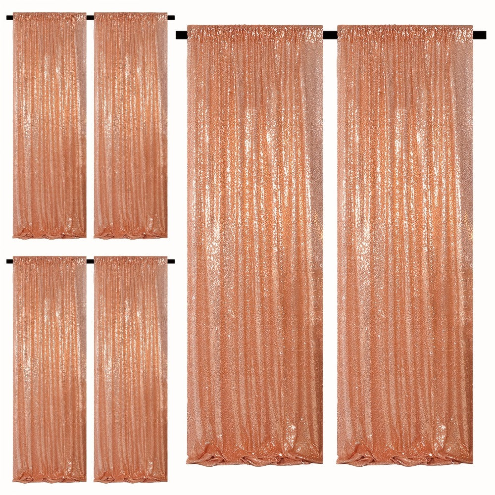 Sequin Backdrop Curtains 2FTx8FT Glitter Photography Background Panels for Party Wedding Birthday Stage Decoration Gold Yellow Shimmer Curtain Set 4 6 10 Panels Available