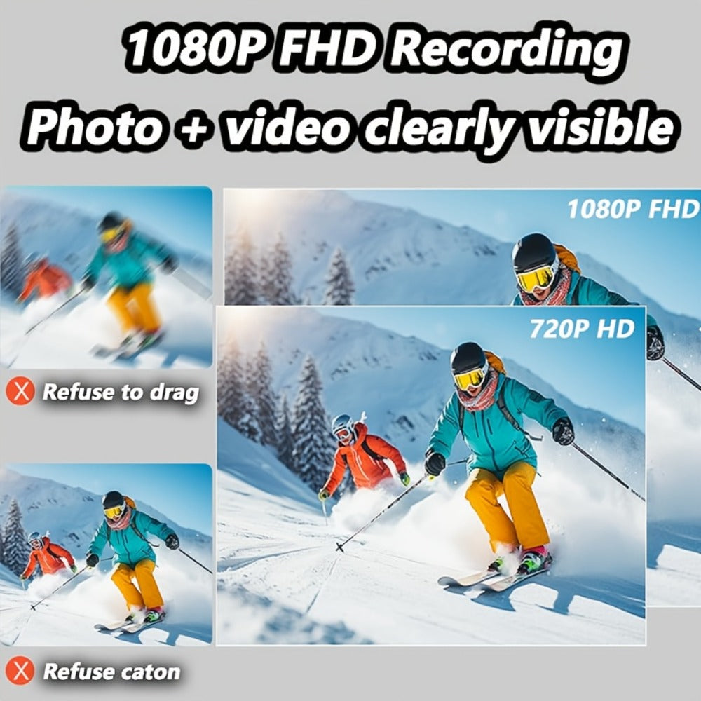 Thumb Size 1080P Body Camera Wearable Clip-On Sports Cam – 1.25oz Magnetic Mount, 150-Min Battery, 360° Rotating Clip for Work, Travel, Fishing, Pet Monitoring, Cycling & Outdoor Activities | POV Recorder