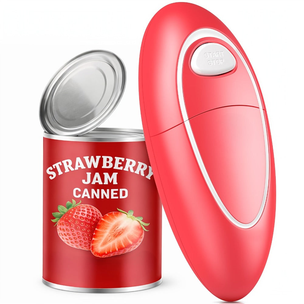 Electric Can Opener One-Touch Automatic – Smooth Edge Battery Operated Handheld Opener for All Can Sizes, Best Kitchen Gadget for Seniors, Arthritis & Weak Hands, Great Gift Idea