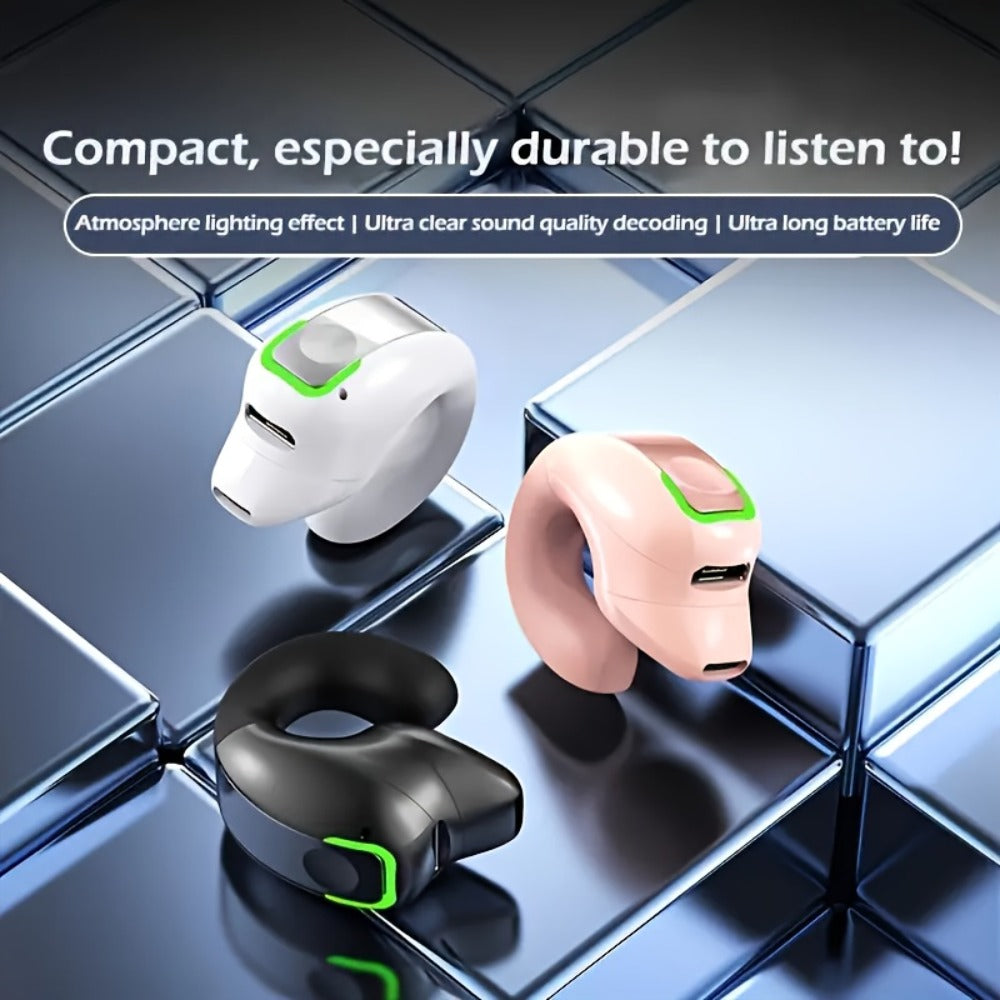 Lightweight Noise Cancelling Wireless Earbuds Handsfree Calls, Stylish Portable In-Ear Headphones USB Type-C Charging 5H Battery Life, Compatible with Smartphones, Perfect Gift for Men Women