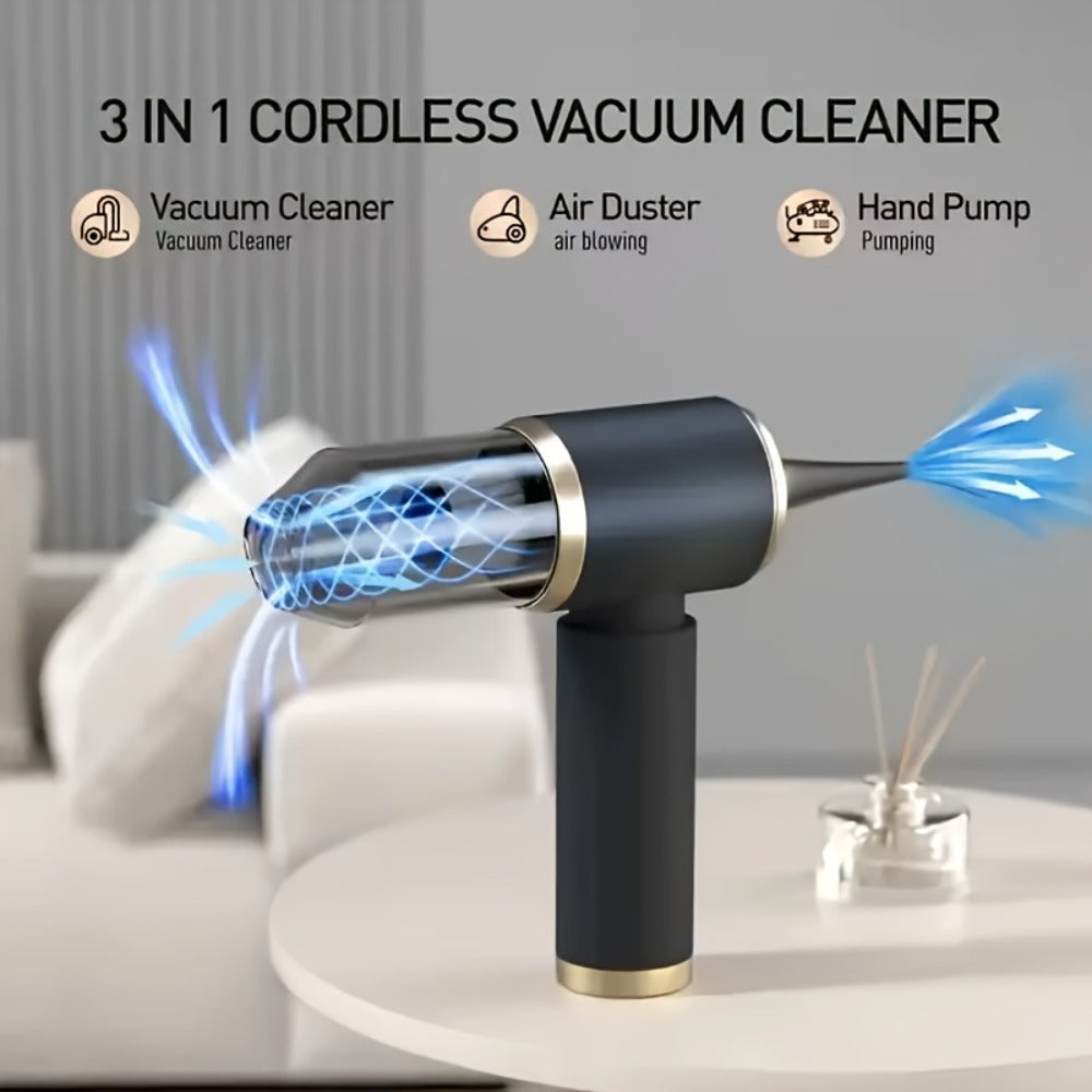 Cordless Vacuum Cleaner 6KPA Suction with Blow Air Function, Portable Handheld Car & Home Vacuum, Rechargeable Wireless Mini Vacuum with Complete Accessories for Car Interior, Dust, Keyboard