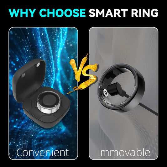 Smart Ring with Sleep and Activity Tracking, Remote Camera Control and Case Options