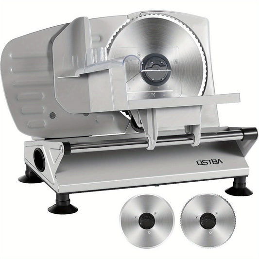 Electric Meat Slicer SL517 with 2 Removable Blades & Adjustable 0–15 mm Thickness