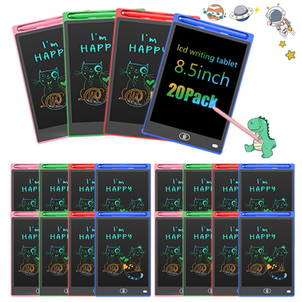 LCD Drawing Board 20 Pack for Kids 8.5 Inch Reusable Erasable Doodle Pad Electronic Writing Tablet Educational Toy for Ages 3-8 Boys Girls Classroom Party Favor