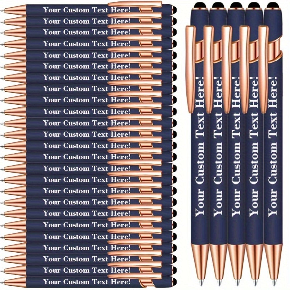 Ballpoint Stylus Pens 30 Pack – 2-in-1 Touchscreen Stylus & Ballpoint Pen with Comfortable Grip, Personalized Engraving, Bulk Set for Office, School, Wedding & Party Favors