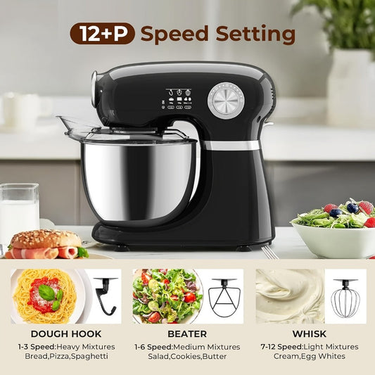 Bowl-Lift Stand Mixer, 5.5-Qt Stainless Steel Bowl, 350W and 12 Speeds with Pulse