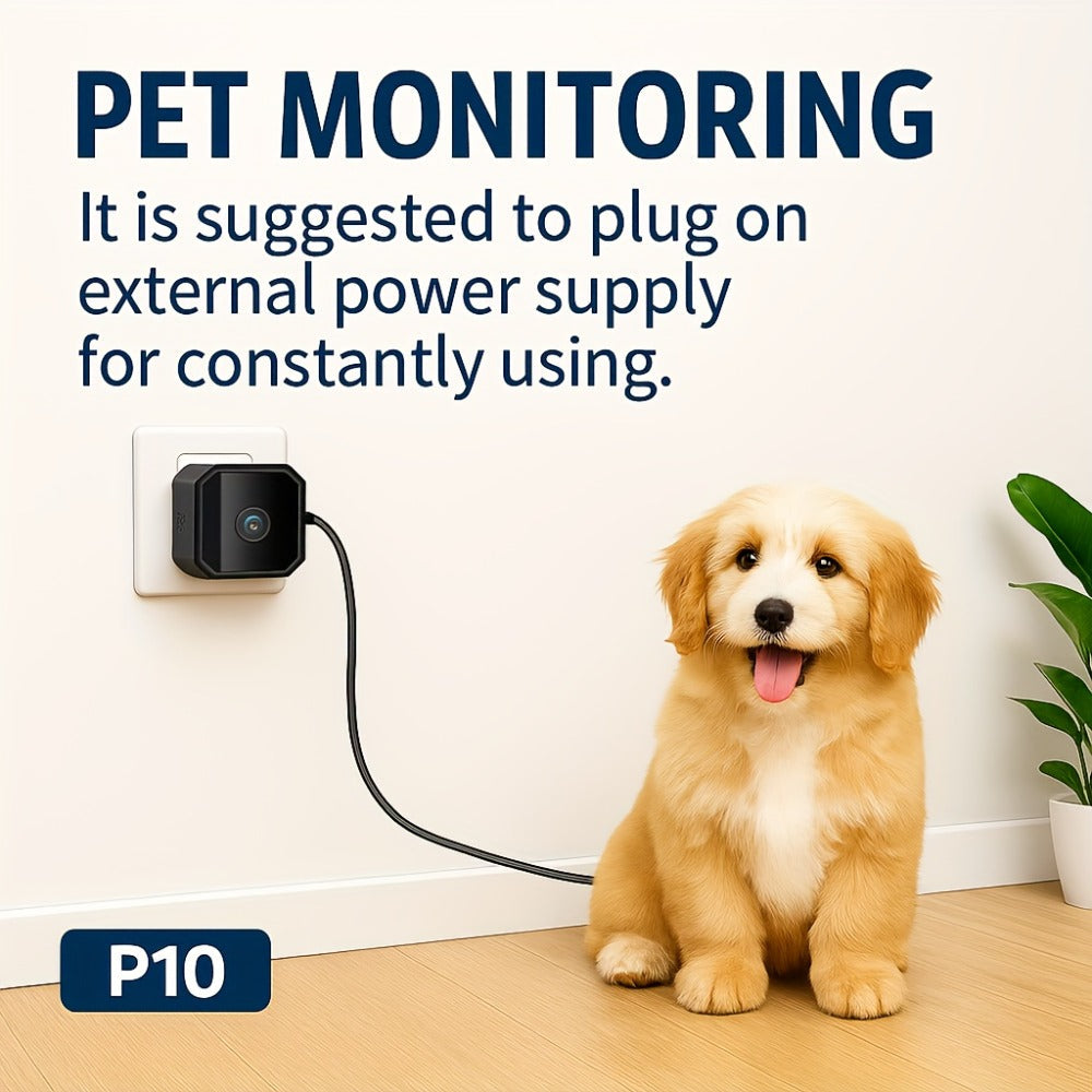 No Internet Security Camera with Color Night Vision, Built-In AP Hotspot WiFi, Two-Way Audio, Motion Detection, Real-Time App Monitoring – Indoor Home Family Baby Pet Camera