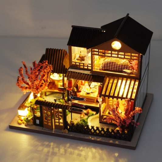 DIY Sakura Garden Wooden Miniature House Kit with Tatami-Style Interior