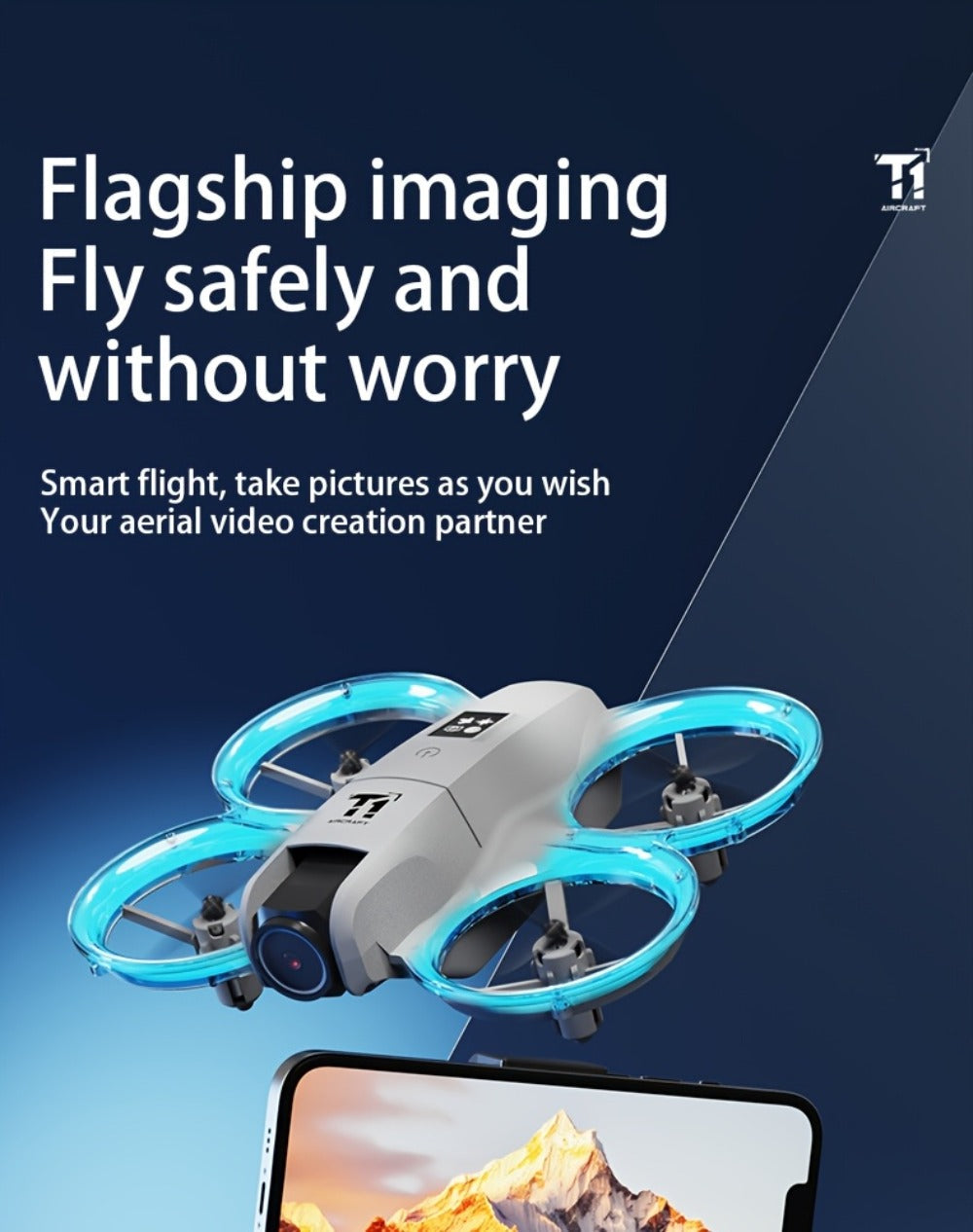 Mini 4K FPV Drone 180° Rotating Dual Camera Optical Flow Positioning Dual Batteries 360° Flip One-Key Takeoff Anti-Shake | RC Quadcopter Toy for Beginners Boys Girls Kids | Birthday Christmas Gift