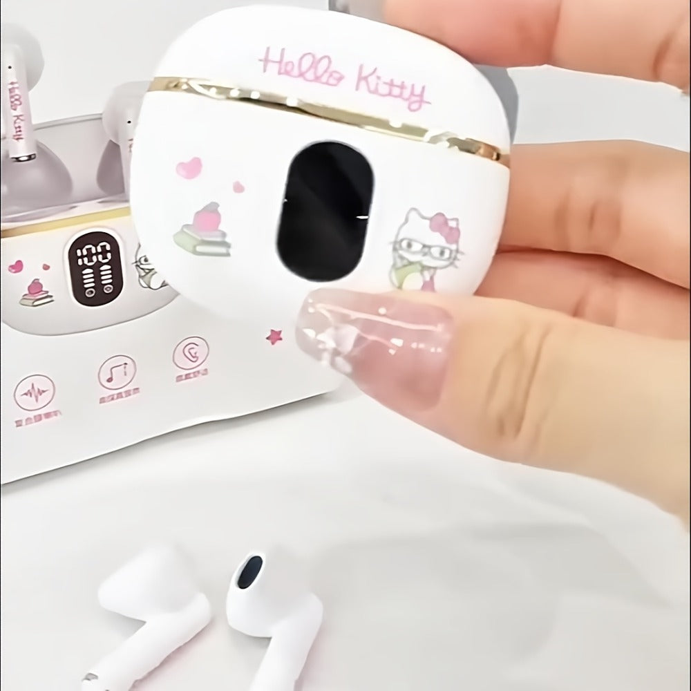 Kuromi Pompompurin Open-Fit Wireless Earbuds 360° Environmental Awareness LED Digital Charging Case Touch Control All-Day Comfort Sports Casual Authorized Sanrio Character Gift