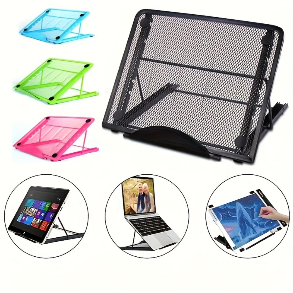 Diamond Painting Light Box Kit A3 A4 5-Piece Folding LED Light Pad Set with Adjustable Metal Stand Hexagonal Non-Slip Mat & Tracing Station Professional Diamond Art Craft Workbench Accessories – White
