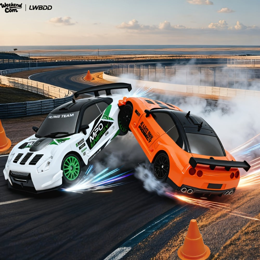 RC Drift Car 1:24 Scale 4WD Remote Control Sports Car, 2.4GHz Indoor Drift Racer, Red