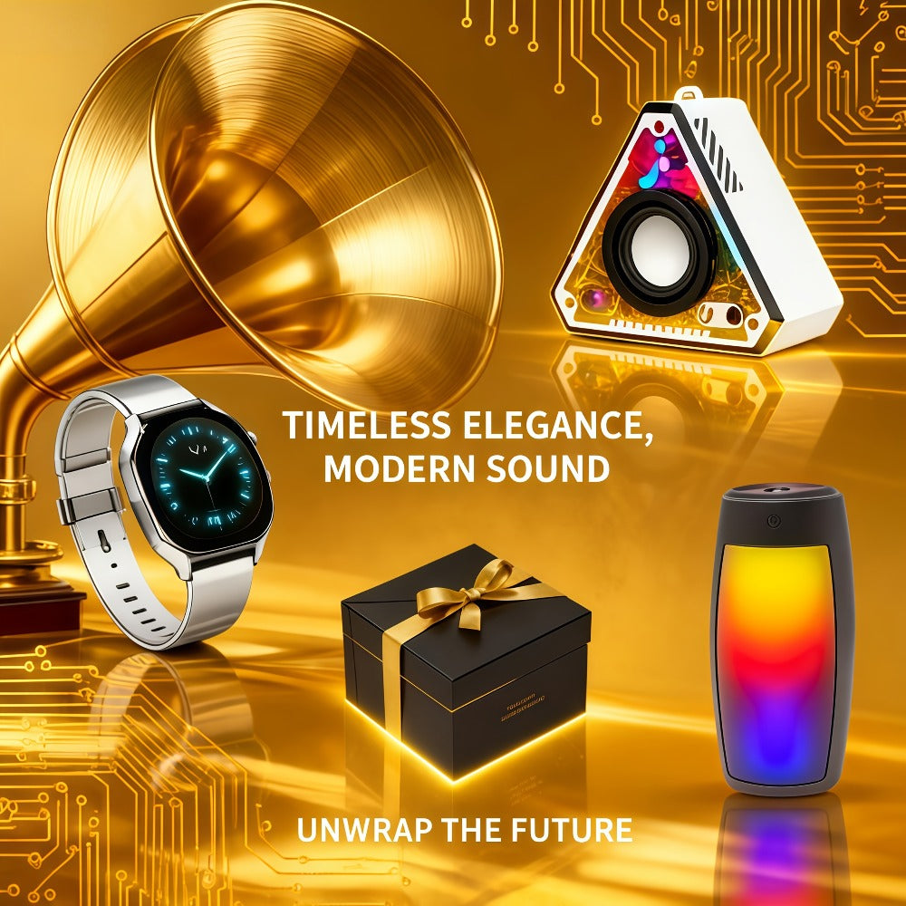Triangular Portable Bluetooth Speaker Outdoor Wireless Rechargeable Stereo Subwoofer with HD Sound, Multi-Style Cinema Audio System for Camping Travel Home Party Use