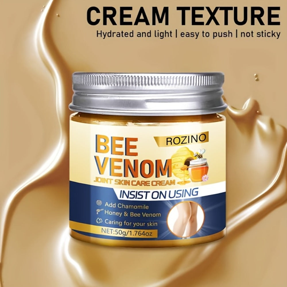 Knee & Elbow Brightening Cream with Bee Venom & Lactic Acid - Moisturizing Body Cream for Dark Rough Joints, Arms, Ankles, Unisex Skin Care 50g x 5pcs