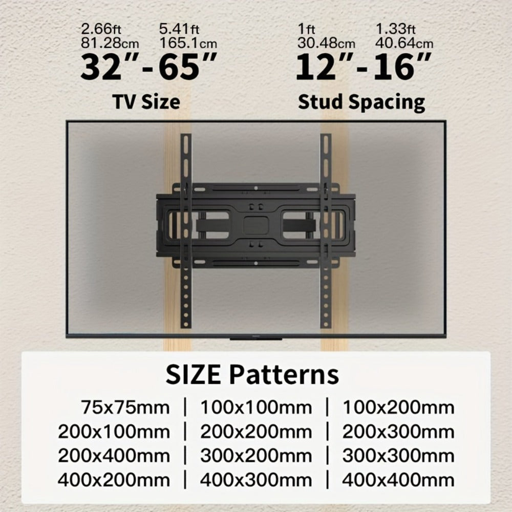 Full Motion TV Wall Mount 37-75 Inch – Heavy Duty Dual Arm Swivel Tilt, 132 lbs Capacity, VESA 600x400mm, Extends 15.4 Inch, Fits LED LCD OLED Flat Curved Screens, Cable Management Included