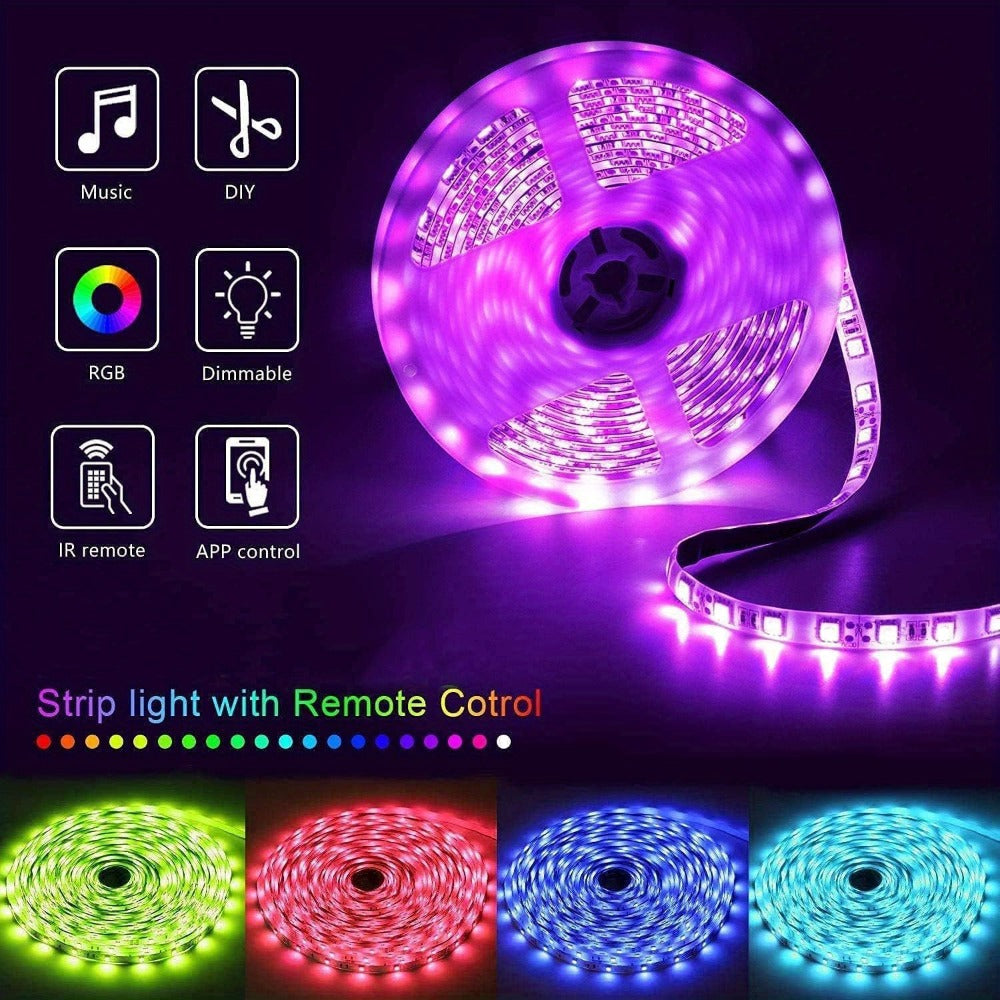 LED Strip Lights 200FT – Smart RGB Color Changing with App & Remote Control Music Sync 16 Million Colors Timer for Room Bedroom Gaming Party Holiday Christmas Decor